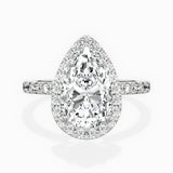 Traditional Halo Pave Engagement Ring