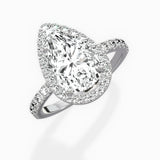 Traditional Halo Pave Engagement Ring