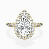 Traditional Halo Pave Engagement Ring