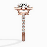 Traditional Halo Pave Engagement Ring