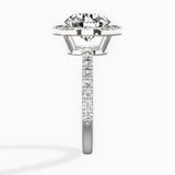 Traditional Halo Pave Engagement Ring