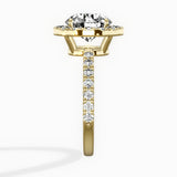 Traditional Halo Pave Engagement Ring