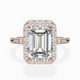 Traditional Halo Pave Engagement Ring