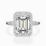 Traditional Halo Pave Engagement Ring