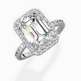 Traditional Halo Pave Engagement Ring