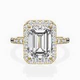 Traditional Halo Pave Engagement Ring