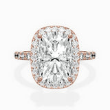 Traditional Halo Pave Engagement Ring
