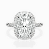 Traditional Halo Pave Engagement Ring