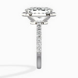 Traditional Halo Pave Engagement Ring