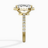 Traditional Halo Pave Engagement Ring