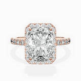 Traditional Halo Pave Engagement Ring