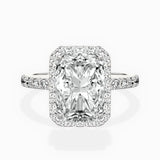 Traditional Halo Pave Engagement Ring