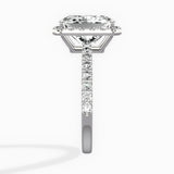 Traditional Halo Pave Engagement Ring