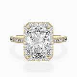 Traditional Halo Pave Engagement Ring
