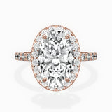 Traditional Halo Pave Engagement Ring