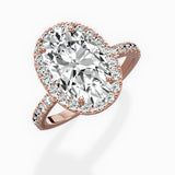 Traditional Halo Pave Engagement Ring
