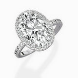 Traditional Halo Pave Engagement Ring