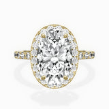 Traditional Halo Pave Engagement Ring