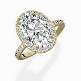 Traditional Halo Pave Engagement Ring