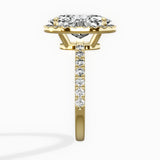 Traditional Halo Pave Engagement Ring