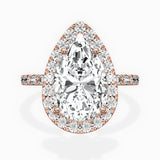Traditional Halo Pave Engagement Ring
