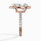 Traditional Halo Pave Engagement Ring