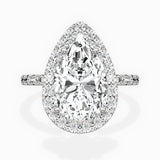 Traditional Halo Pave Engagement Ring