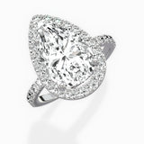 Traditional Halo Pave Engagement Ring