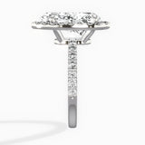 Traditional Halo Pave Engagement Ring