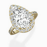 Traditional Halo Pave Engagement Ring