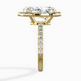 Traditional Halo Pave Engagement Ring