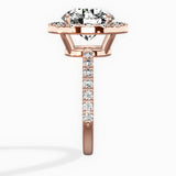 Traditional Halo Pave Engagement Ring