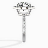 Traditional Halo Pave Engagement Ring