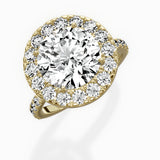 Traditional Halo Pave Engagement Ring