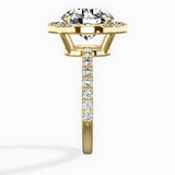 Traditional Halo Pave Engagement Ring