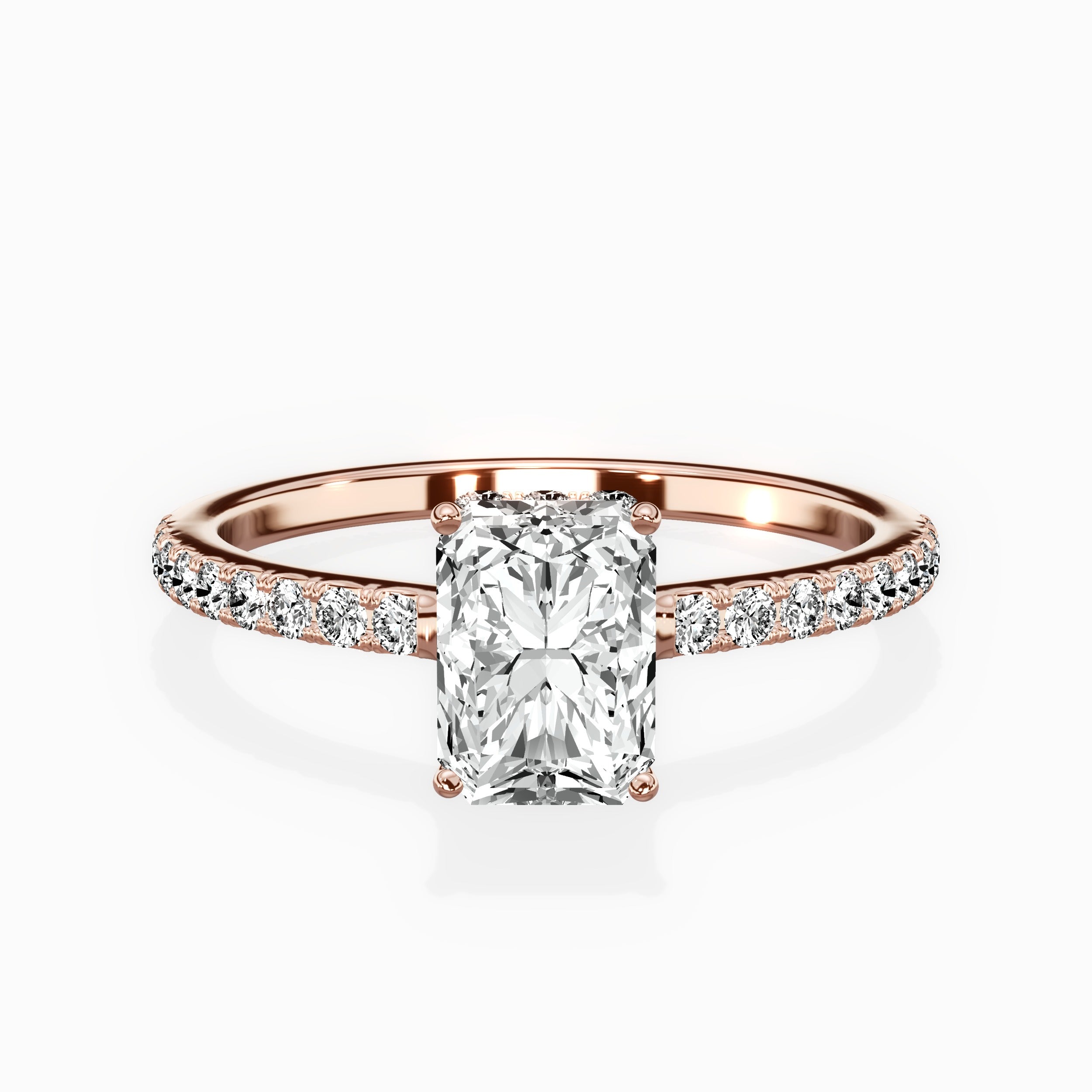 Fortuna Hidden Halo Engagement Ring