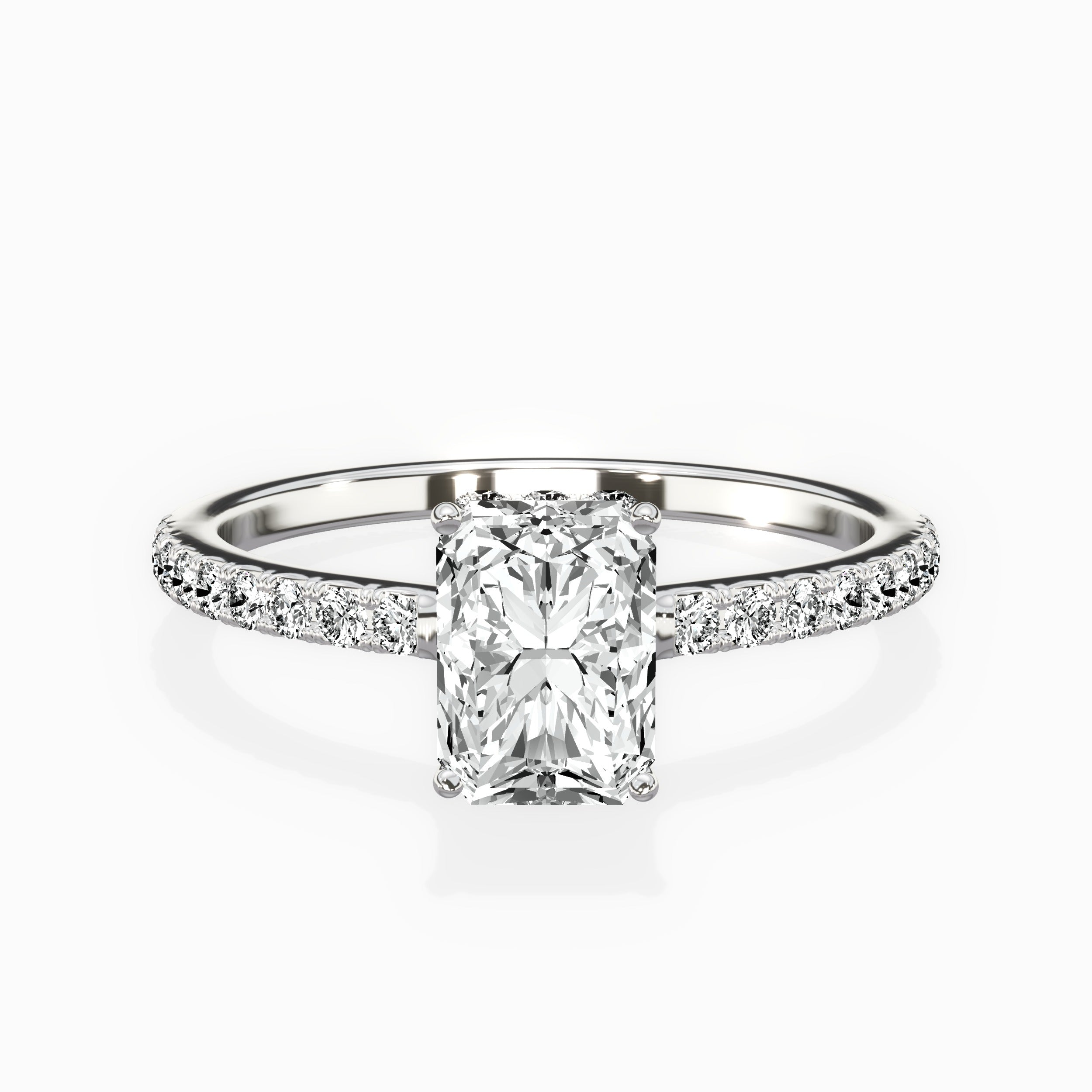 Fortuna Hidden Halo Engagement Ring