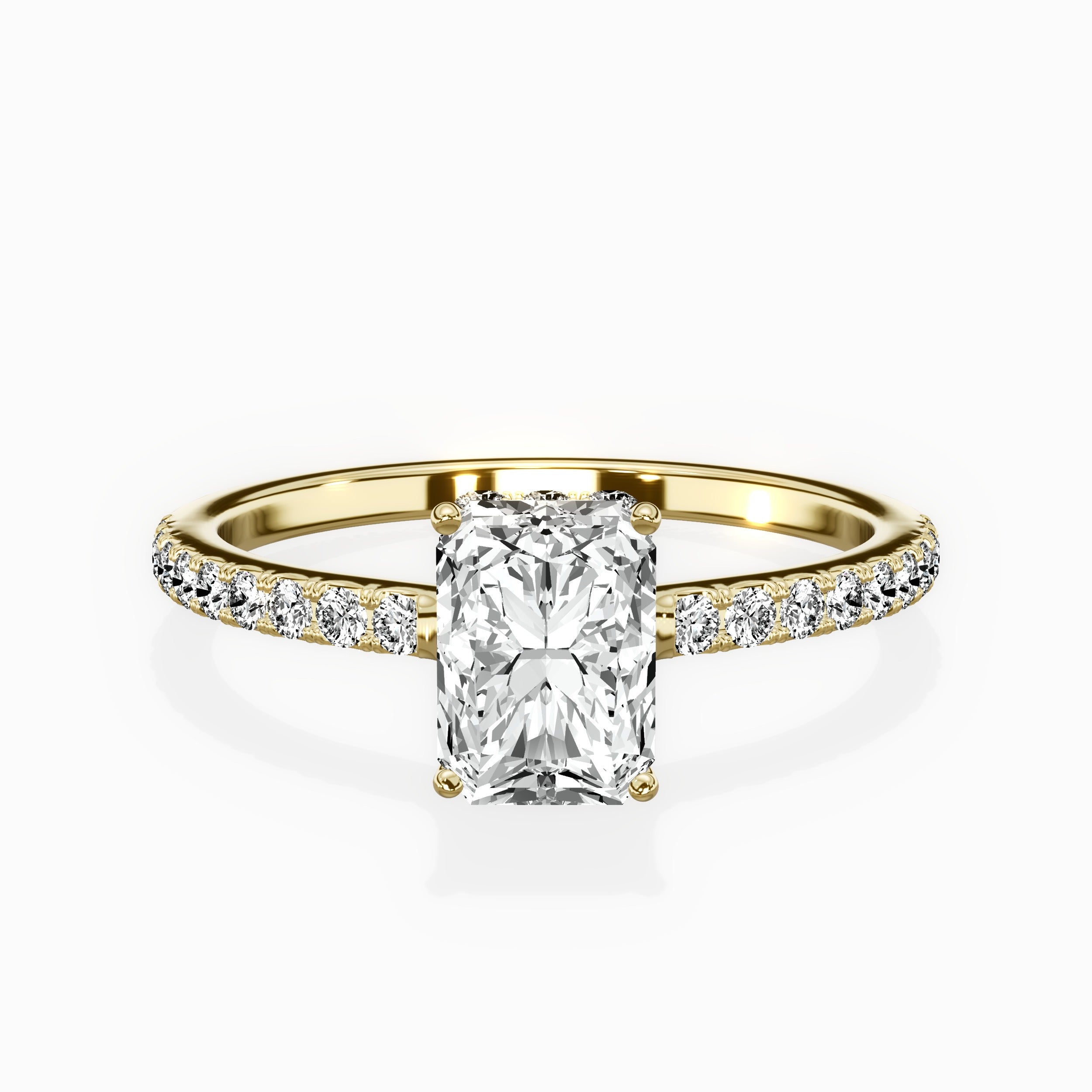 Fortuna Hidden Halo Engagement Ring