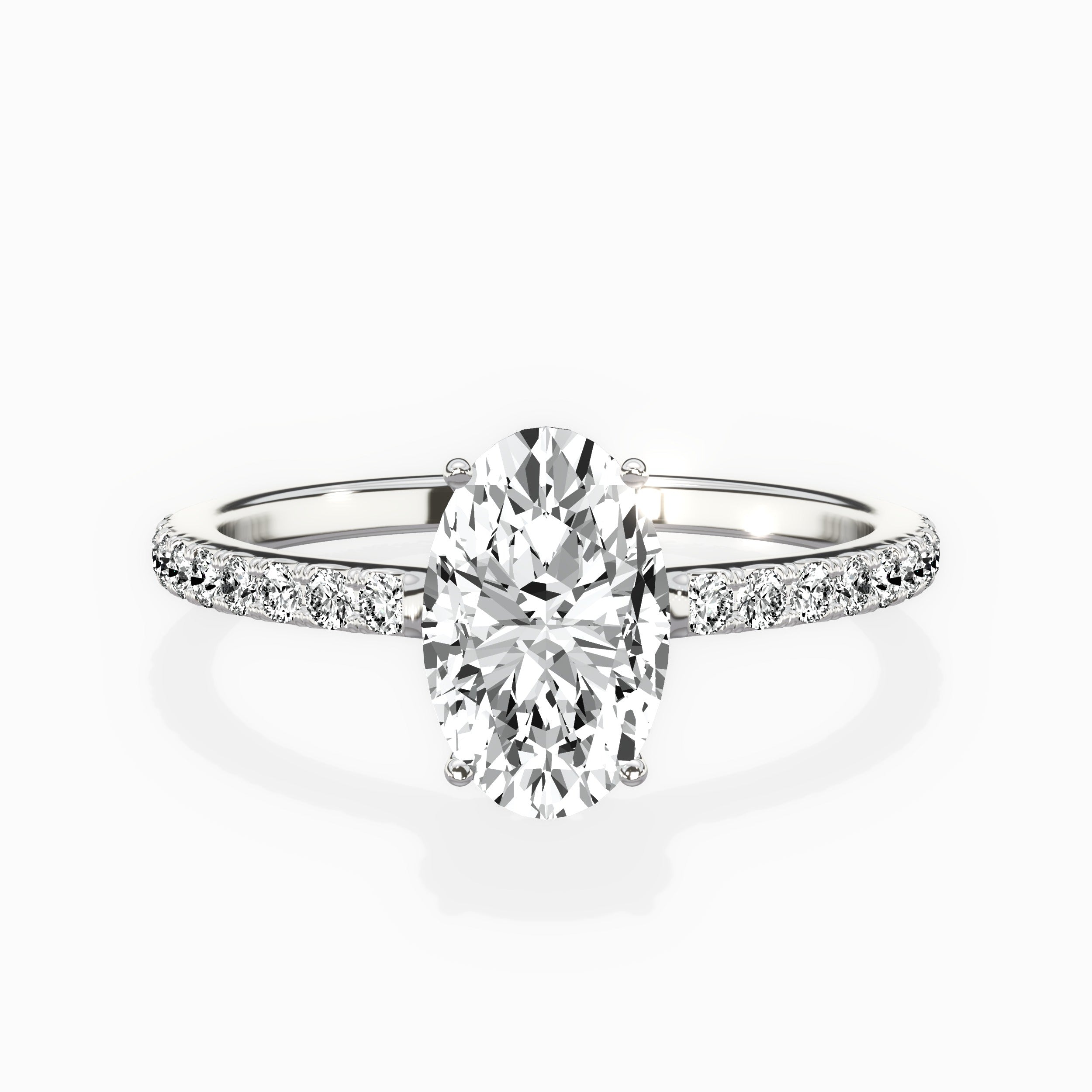 Fortuna Hidden Halo Engagement Ring