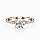 Fortuna Hidden Halo Engagement Ring