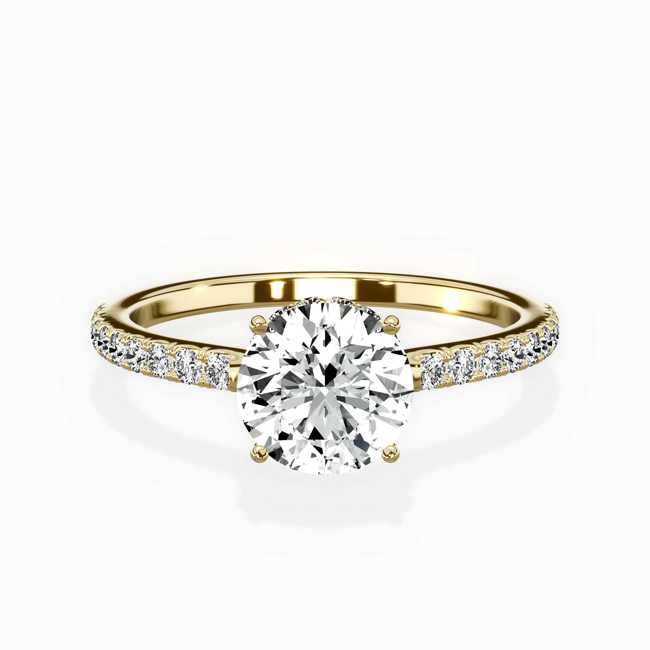 Fortuna Hidden Halo Engagement Ring