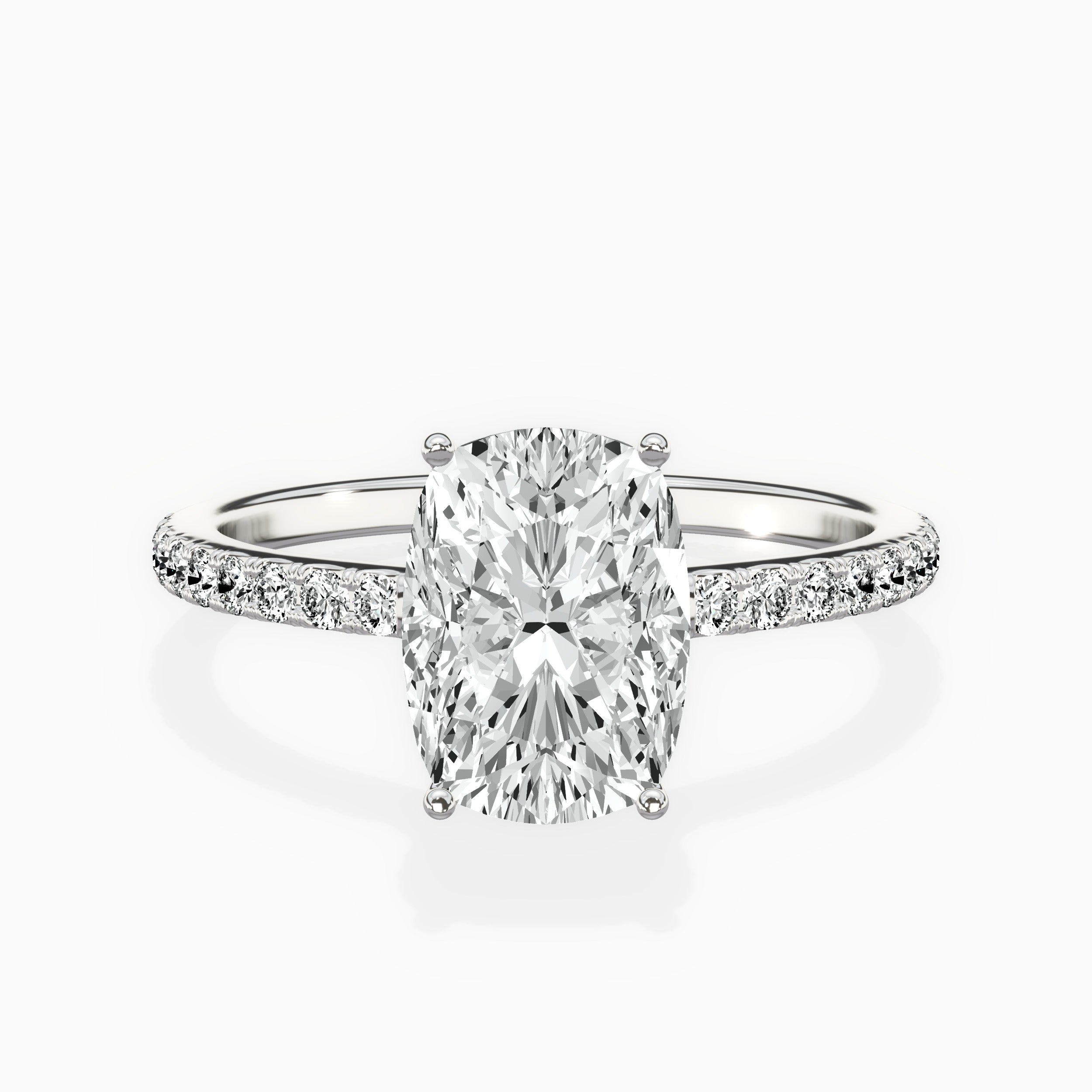 Fortuna Hidden Halo Engagement Ring