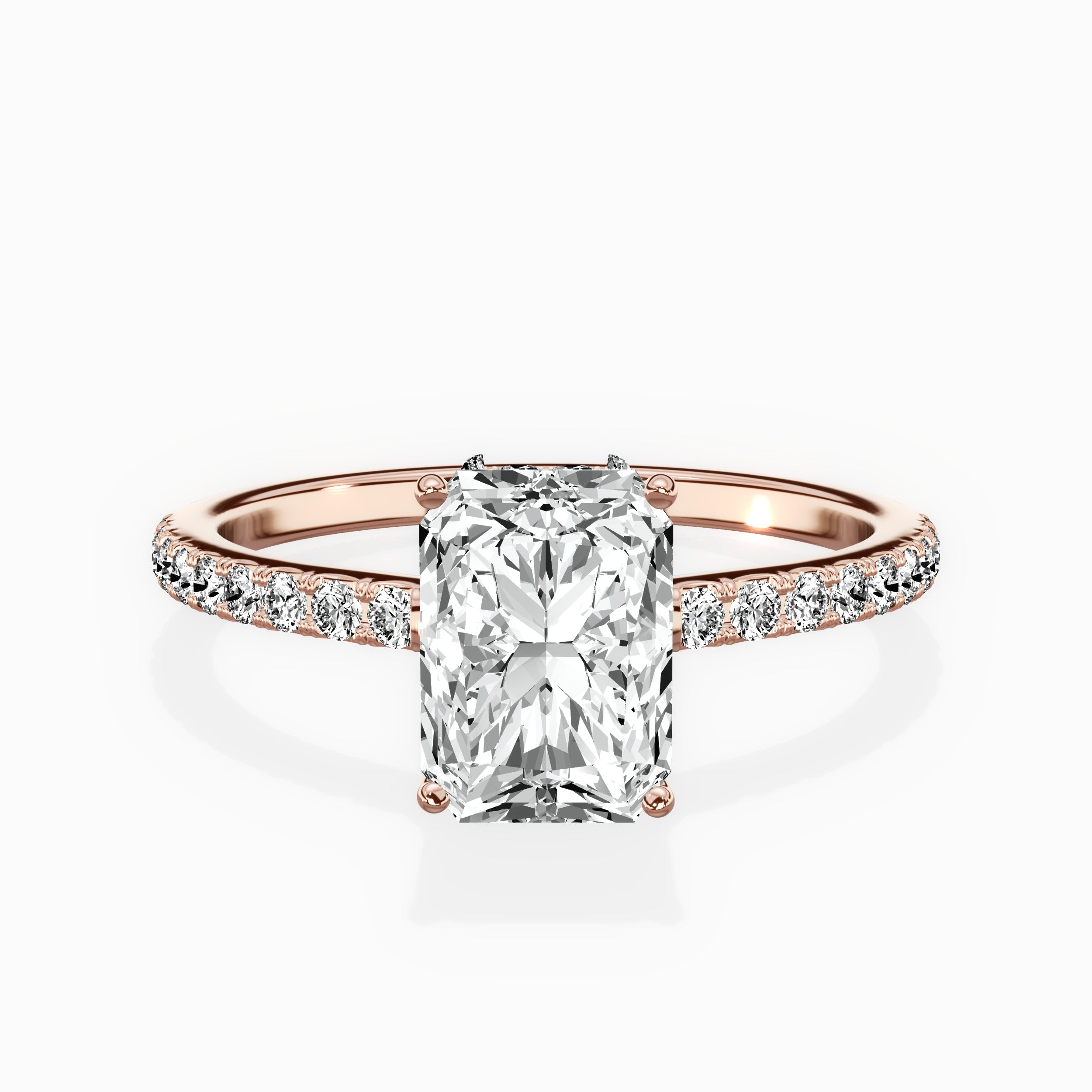 Fortuna Hidden Halo Engagement Ring