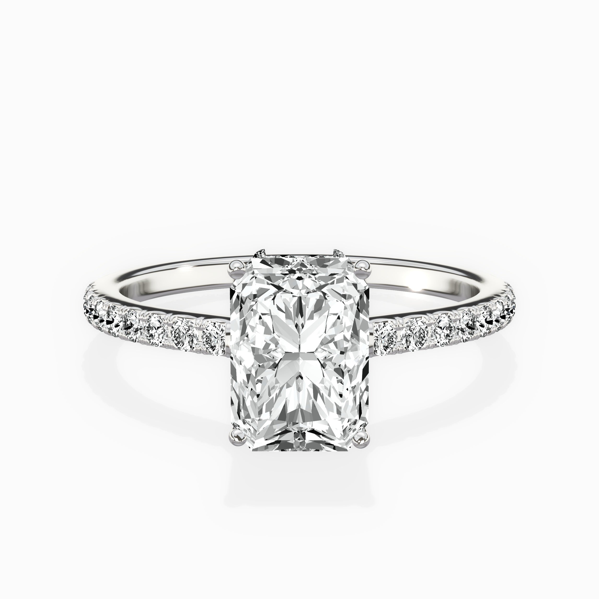 Fortuna Hidden Halo Engagement Ring