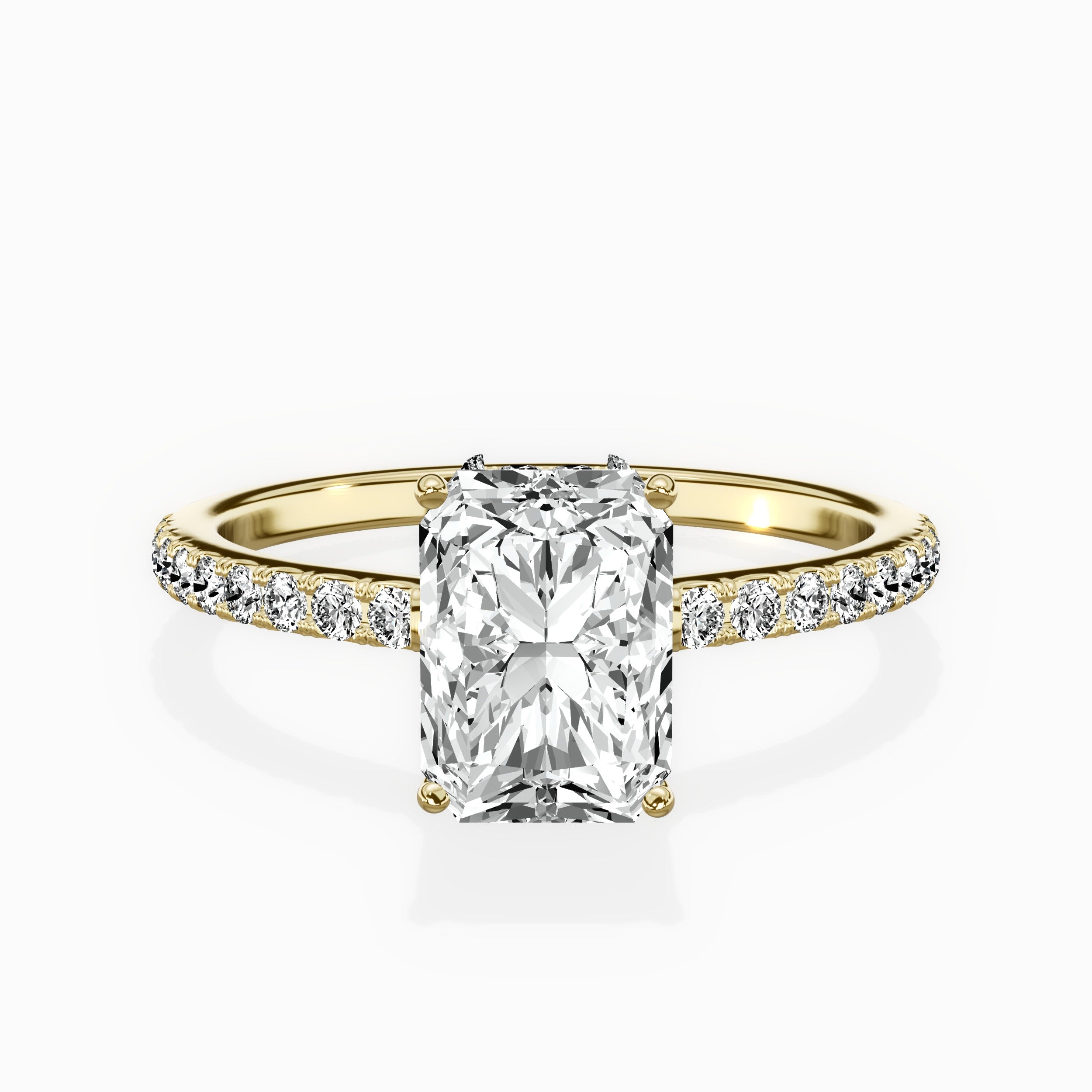 Fortuna Hidden Halo Engagement Ring