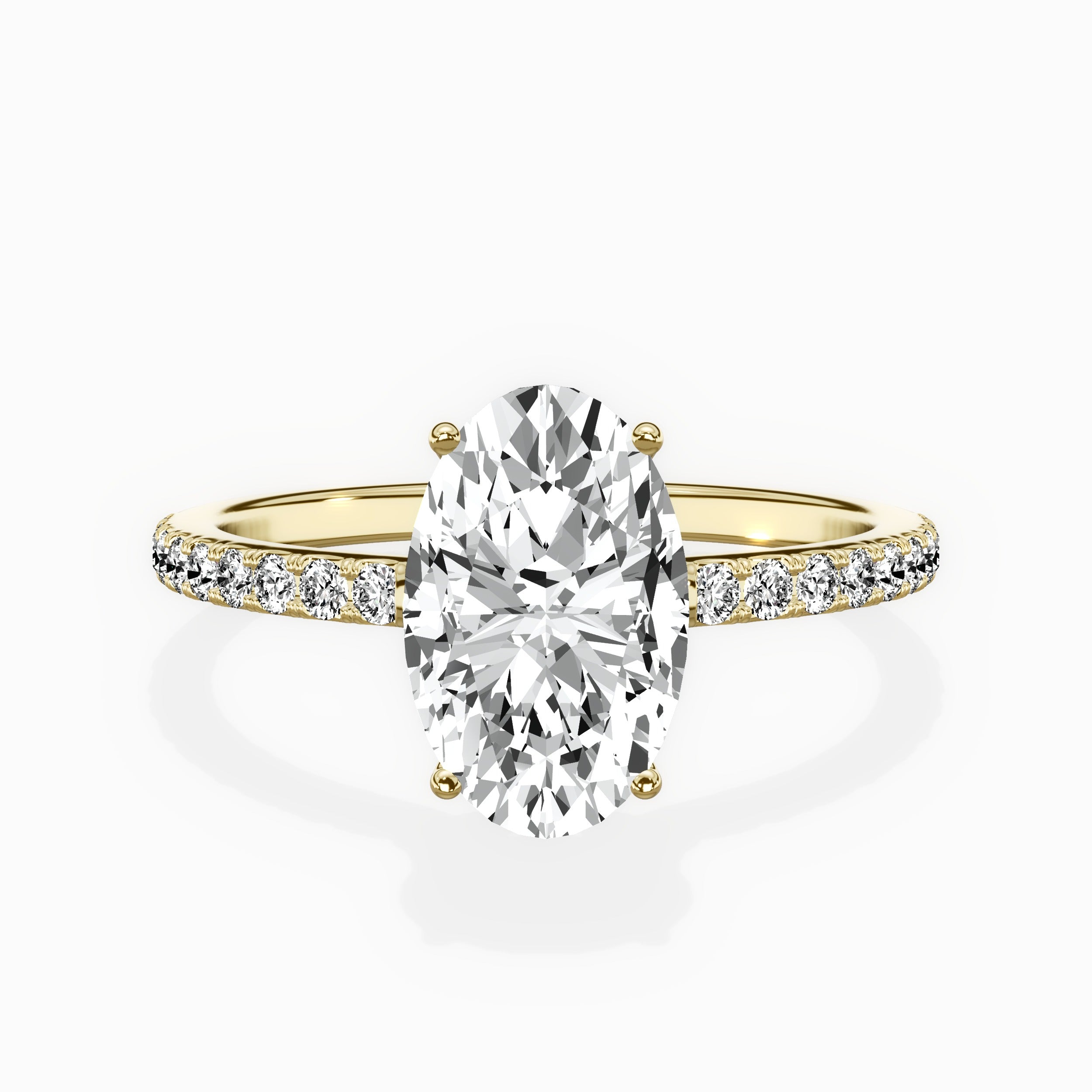 Fortuna Hidden Halo Engagement Ring