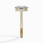 Fortuna Hidden Halo Oval Engagement Ring in Yellow Gold