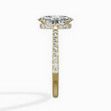 Fortuna Hidden Halo Oval Engagement Ring in Yellow Gold