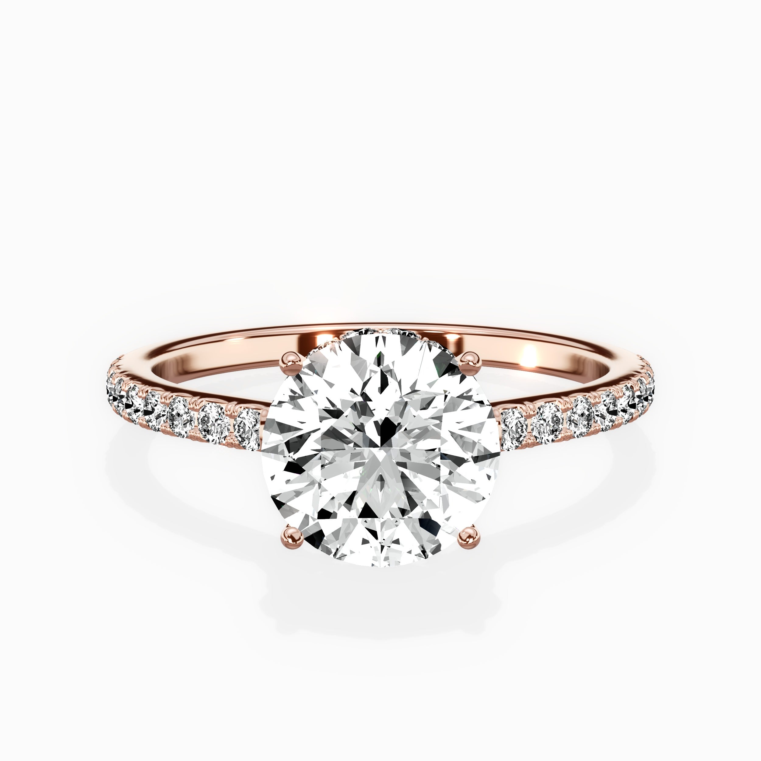 Fortuna Hidden Halo Engagement Ring