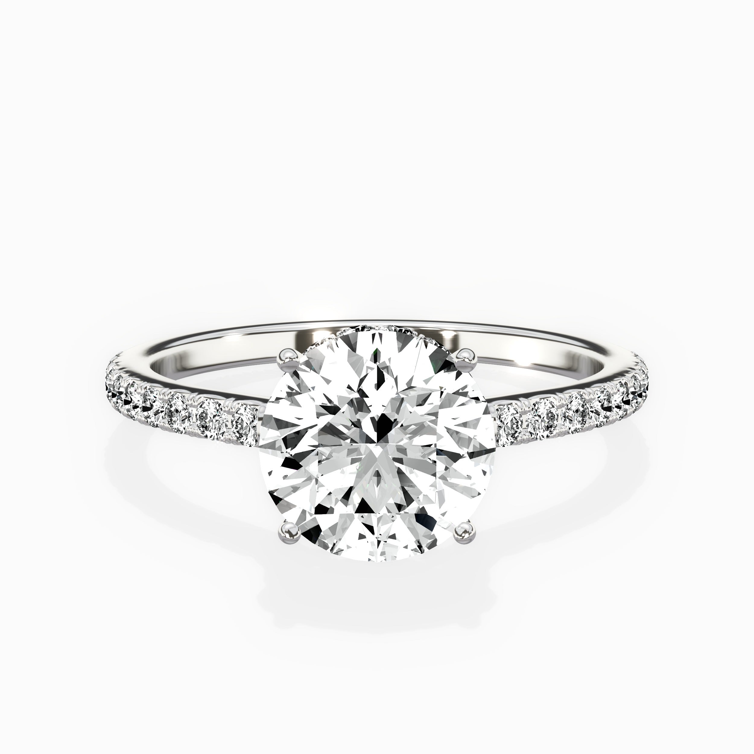 Fortuna Hidden Halo Engagement Ring